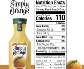 Orange juice nutrition facts